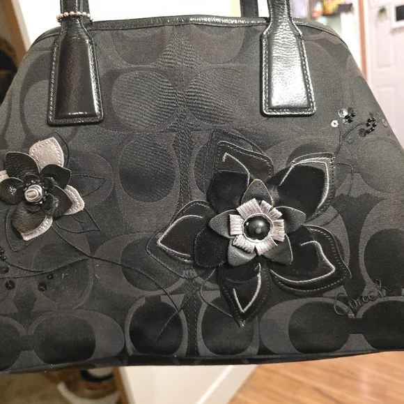 COACH Floral Applique Shoulder Bag - Picture 12 of 12